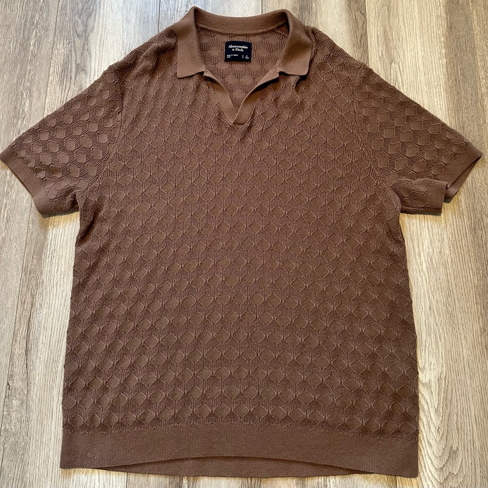 Abercrombie & Fitch Brown Polo Shirt